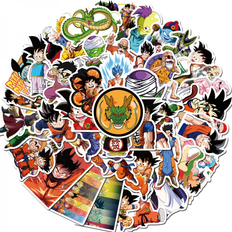 DRAGON BALL Doodle stickers Waterproof stickers a set of 50 price for 5 sets Style B