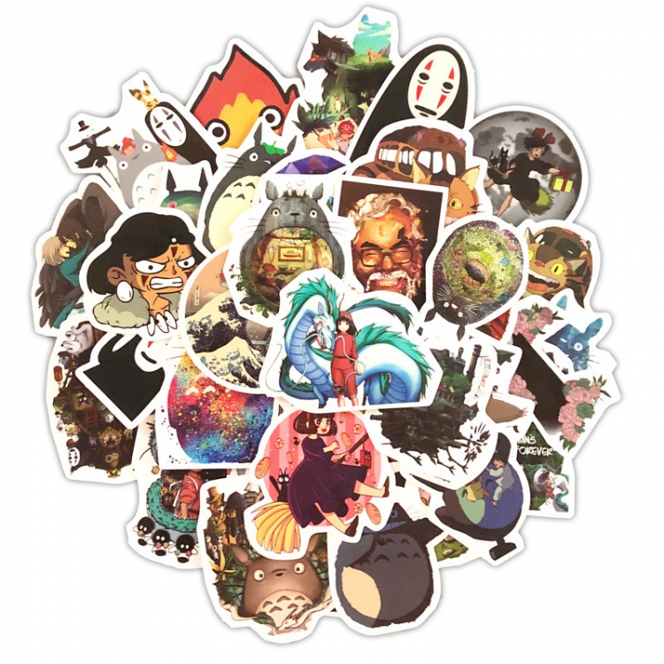 Spirited Away No Face man Doodle stickers Waterproof stickers a set of 50 price for 5 sets Style B