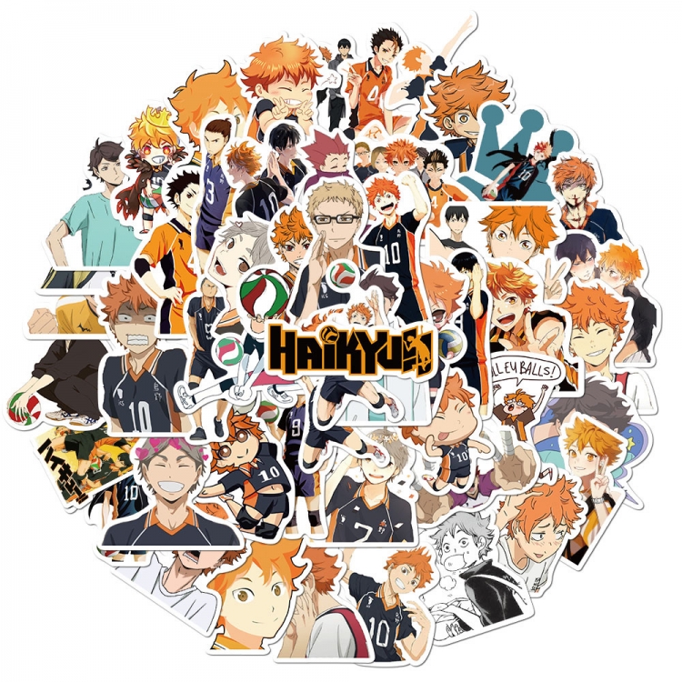 Haikyuu!! Doodle stickers Waterproof stickers a set of 52 price for 5 sets