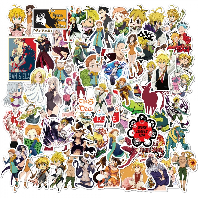 The Seven Deadly Sins Doodle stickers Waterproof stickers a set of 100 price for 5 sets