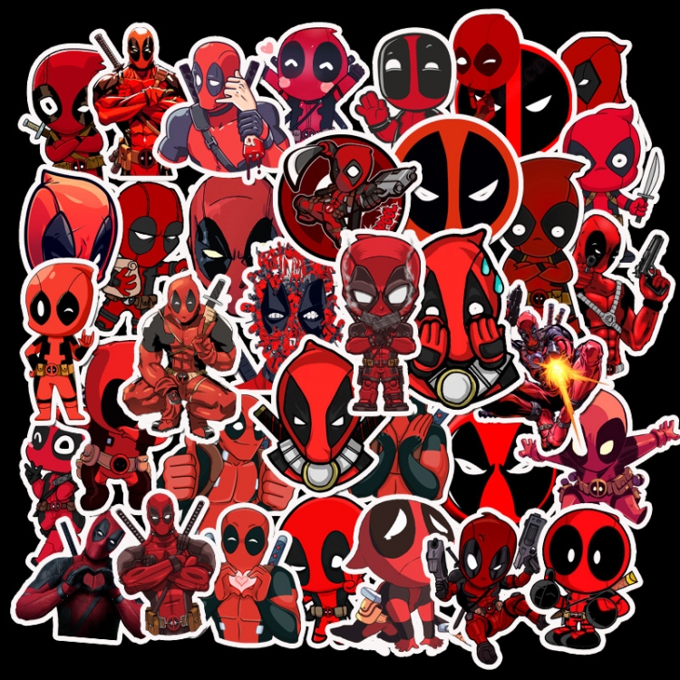 Deadpool Doodle stickers Waterproof stickers a set of 50 price for 5 sets
