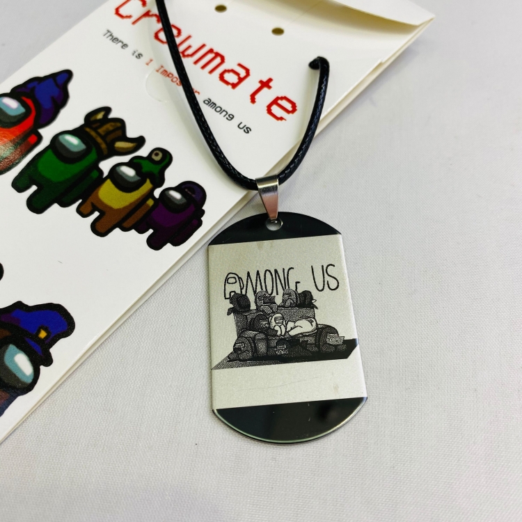 Among US Anime Stainless steel military necklace price for 5 pcs  5418