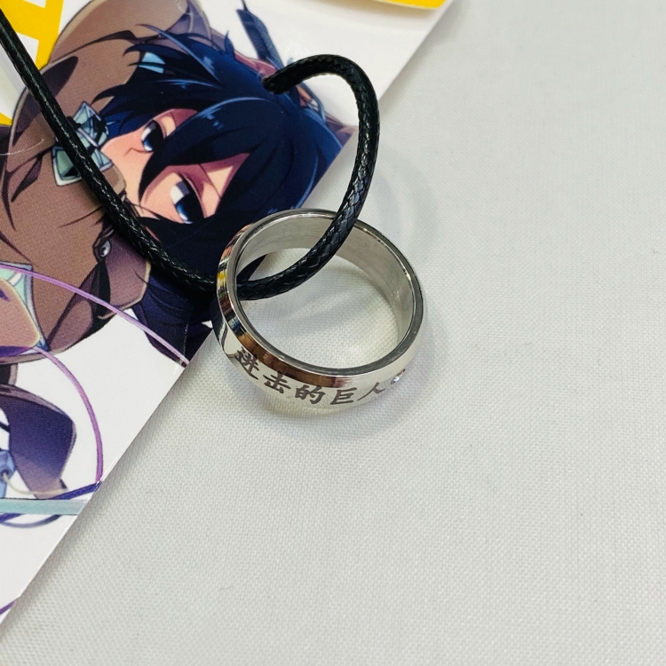 Shingeki no Kyojin Anime Ring necklace pendant 5336  price for 5 pcs