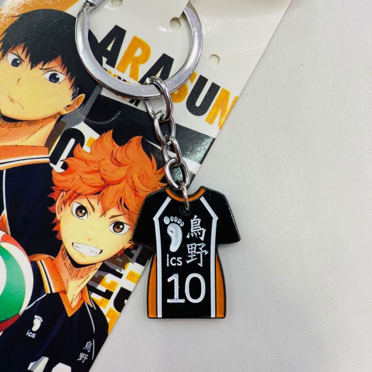 Haikyuu!! Cartoon Anime Stainless steel military key chain pendant price for 5 pcs