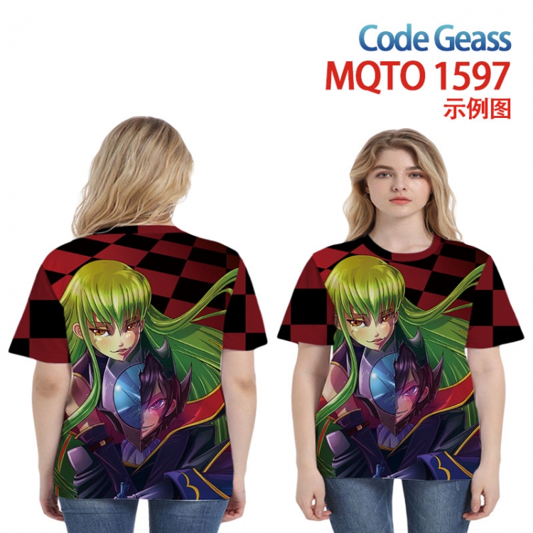 Code Geass Full color printing flower short sleeve T-shirt 2XS-4XL, 9 sizes MQTO1597