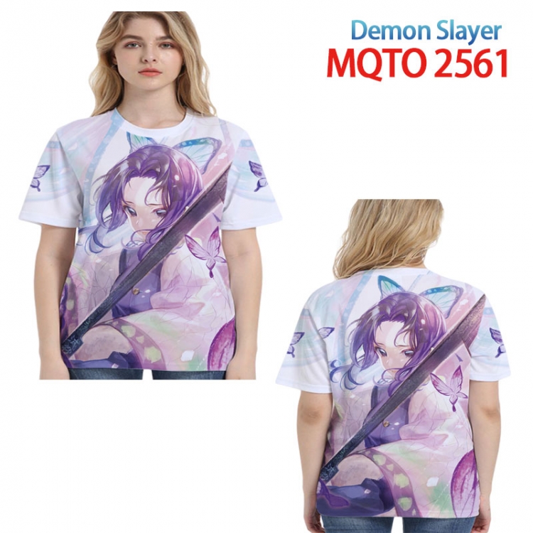 Demon Slayer Kimets Full color printing flower short sleeve T-shirt 2XS-4XL, 9 sizes MQTO2561 