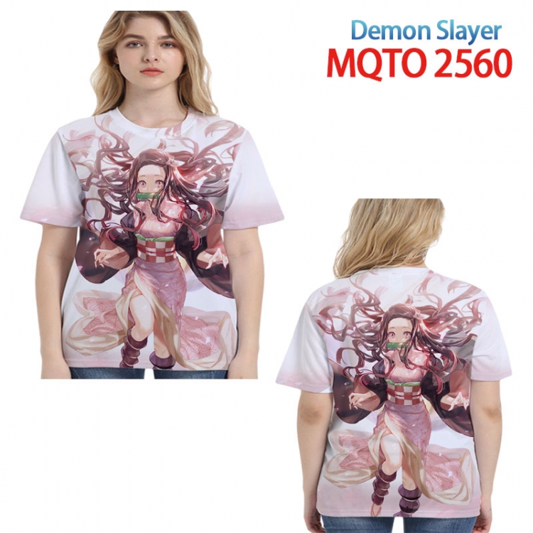 Demon Slayer Kimets  Full color printing flower short sleeve T-shirt 2XS-4XL, 9 sizes MQTO2560 