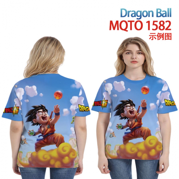 DRAGON BALL Full color printing flower short sleeve T-shirt 2XS-4XL, 9 sizes MQTO1582