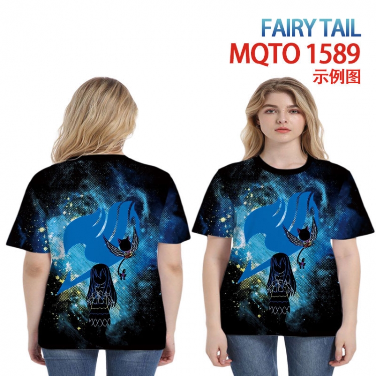 Fairy tail Full color printing flower short sleeve T-shirt 2XS-4XL, 9 sizes MQTO1589