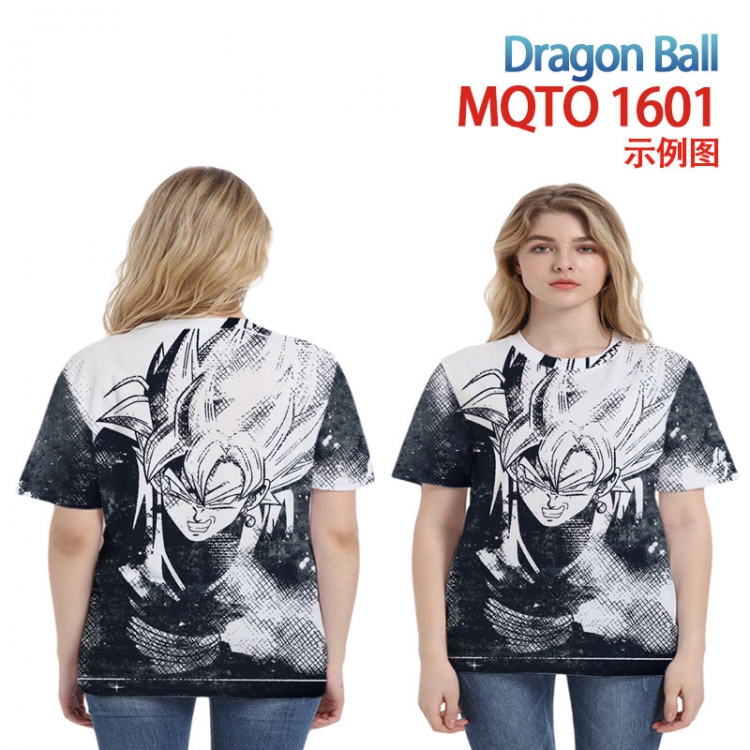 DRAGON BALL Full color printing flower short sleeve T-shirt 2XS-4XL, 9 sizes MQTO1601