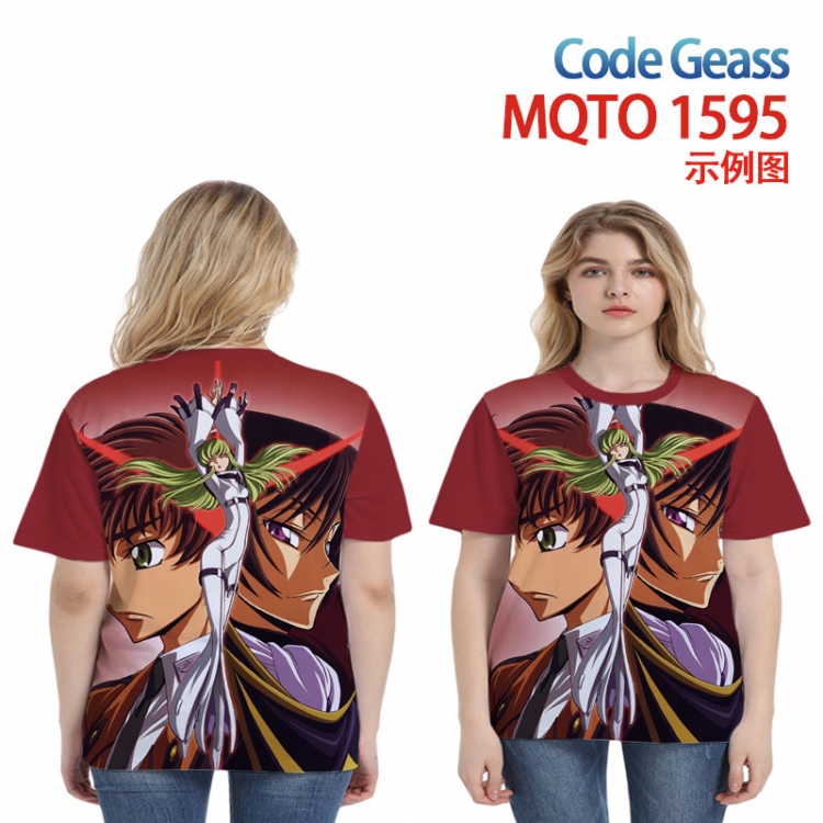 Code Geass Full color printing flower short sleeve T-shirt 2XS-4XL, 9 sizes MQTO1595 