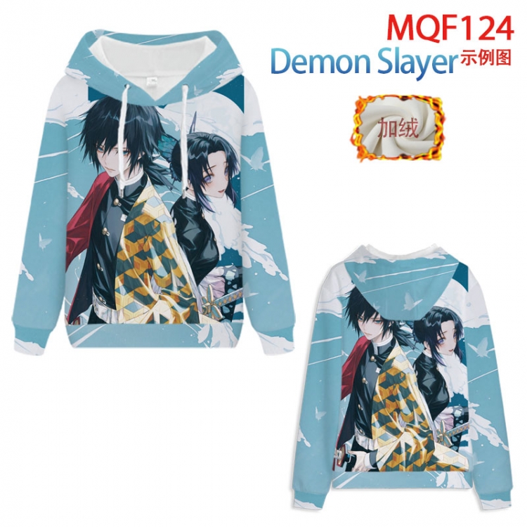 Demon Slaver Kimets Hooded pullover plus velvet padded sweater Hoodie 2XS-4XL, 9 sizes MQF124