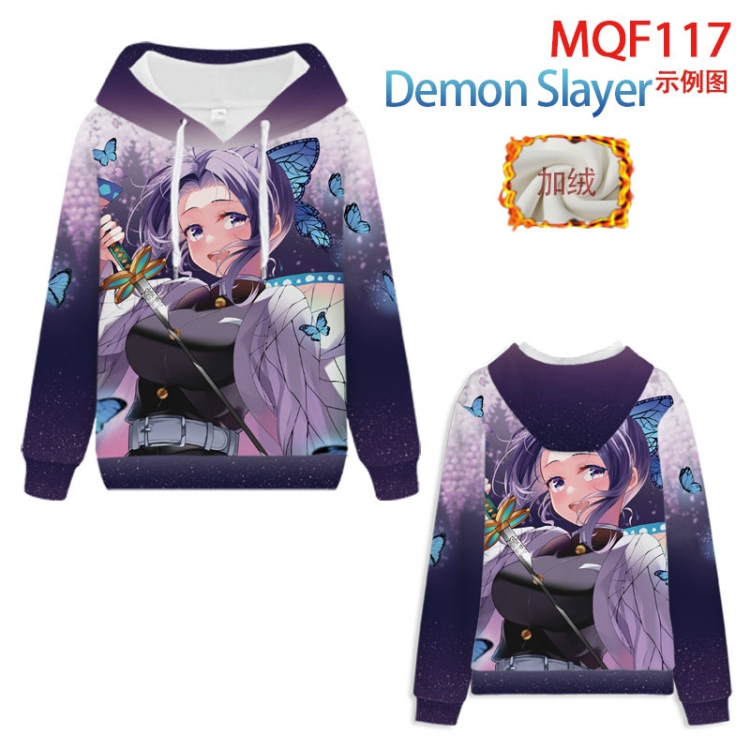 Demon Slaver Kimets Hooded pullover plus velvet padded sweater Hoodie 2XS-4XL, 9 sizes MQF117
