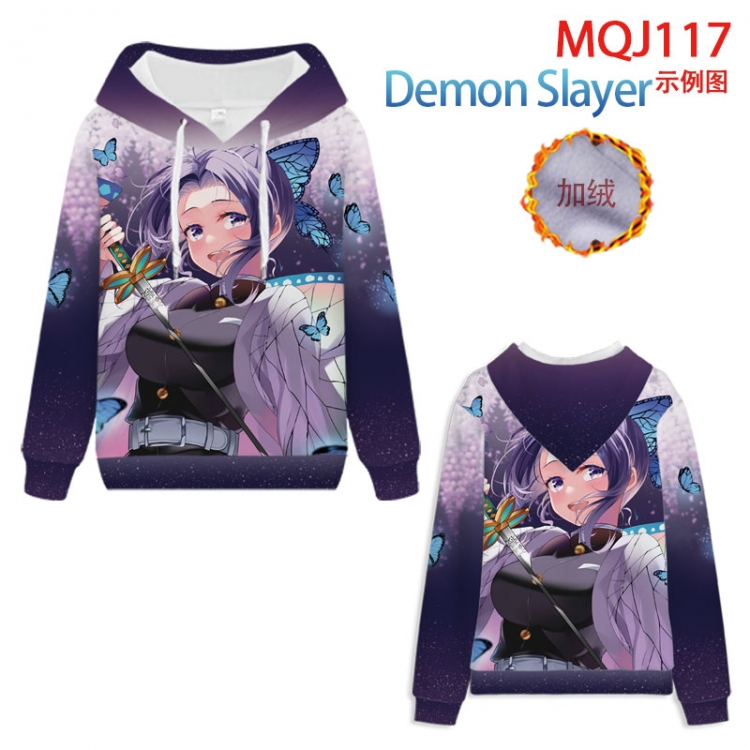 Demon Slaver Kimets hooded plus fleece sweater 9 sizes from XXS to 4XL MQJ117
