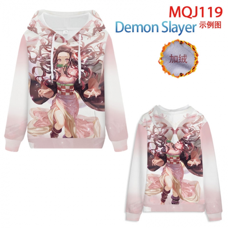 Demon Slaver Kimets hooded plus fleece sweater 9 sizes from XXS to 4XL MQJ119