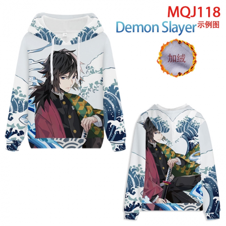 Demon Slaver Kimets hooded plus fleece sweater 9 sizes from XXS to 4XL MQJ118