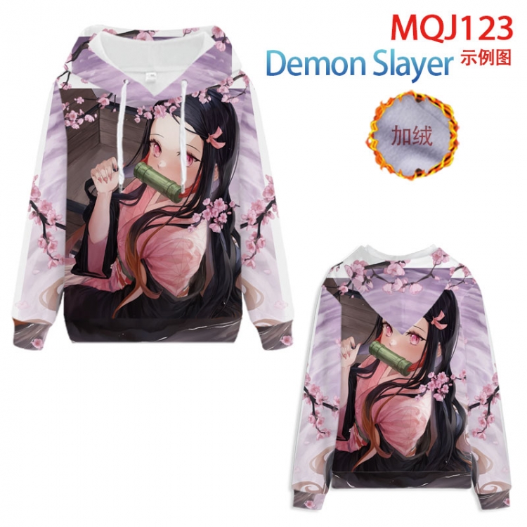 Demon Slaver Kimets hooded plus fleece sweater 9 sizes from XXS to 4XL MQJ123