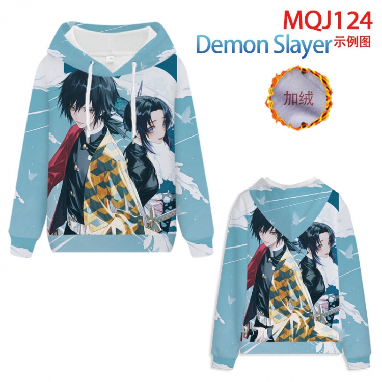 Demon Slaver Kimets hooded plus fleece sweater 9 sizes from XXS to 4XL MQJ124