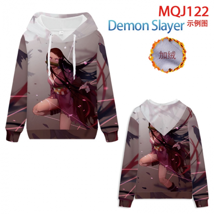 Demon Slaver Kimets hooded plus fleece sweater 9 sizes from XXS to 4XL MQJ122