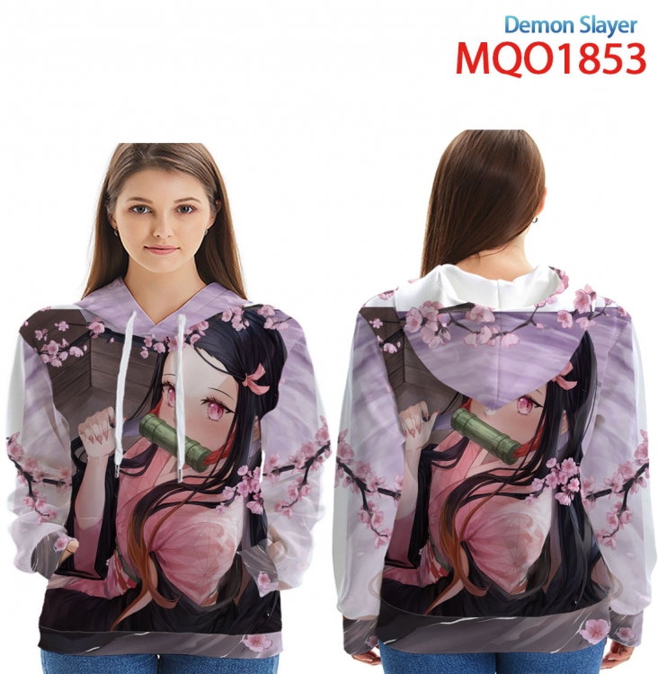 Demon Slayer Kimets Full Color Patch pocket Sweatshirt Hoodie EUR SIZE 9 sizes from XXS to XXXXL MQO1853