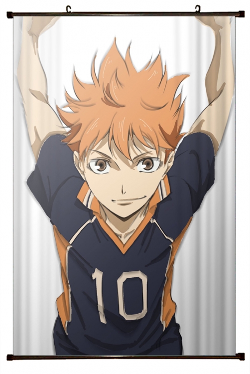 Haikyuu!! Anime black Plastic rod Cloth painting Wall Scroll 60X90CM p1317