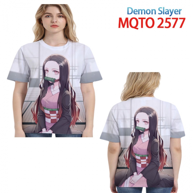 Demon Slayer Kimets Full color printed short sleeve T-shirt  2XS-4XL, 9 sizes  MQTO-2577