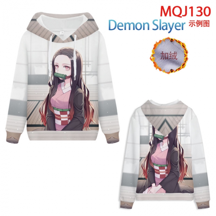 Demon Slayer Kimets hooded plus fleece sweater 9 sizes from XXS to 4XL  MQJ130