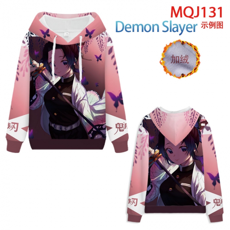 Demon Slayer Kimets hooded plus fleece sweater 9 sizes from XXS to 4XL  MQJ131