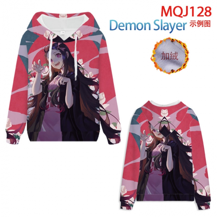 Demon Slayer Kimets hooded plus fleece sweater 9 sizes from XXS to 4XL  MQJ128