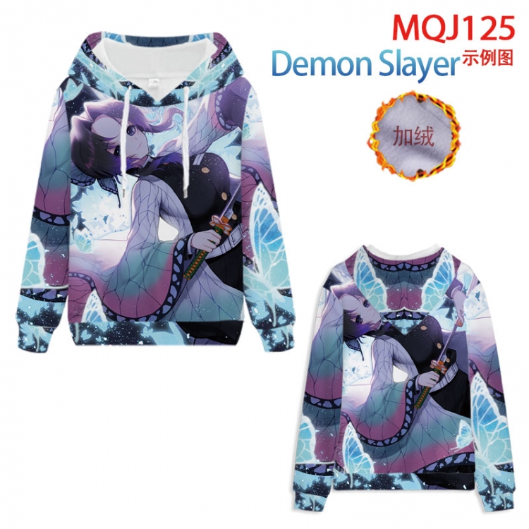 Demon Slayer Kimets hooded plus fleece sweater 9 sizes from XXS to 4XL  MQJ125