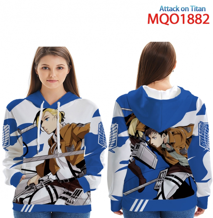Shingeki no Kyojin Full Color Patch pocket Sweatshirt Hoodie  9 sizes from XXS to 4XL MQO1882
