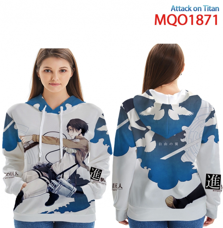 Shingeki no Kyojin Full Color Patch pocket Sweatshirt Hoodie  9 sizes from XXS to 4XL MQO1871