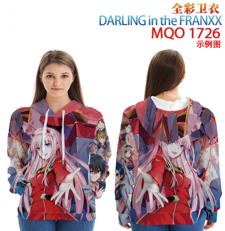 DARLING in the FRANXX  Full Color Patch pocket Sweatshirt Hoodie  9 sizes from 2XS to 4XL MQO 1726
