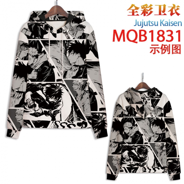 Jujutsu Kaisen   Full Color Patch pocket Sweatshirt Hoodie 8 sizes from  XS to 4XL  MQB-1831