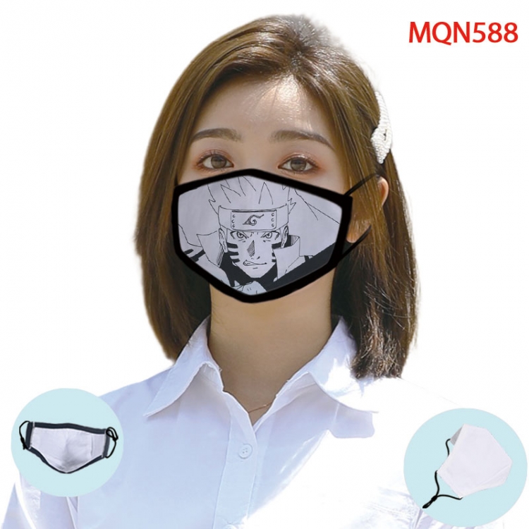Naruto Color printing Space cotton Masks price for 5 pcs (Can be placed PM2.5 filter,but not provided) MQN588