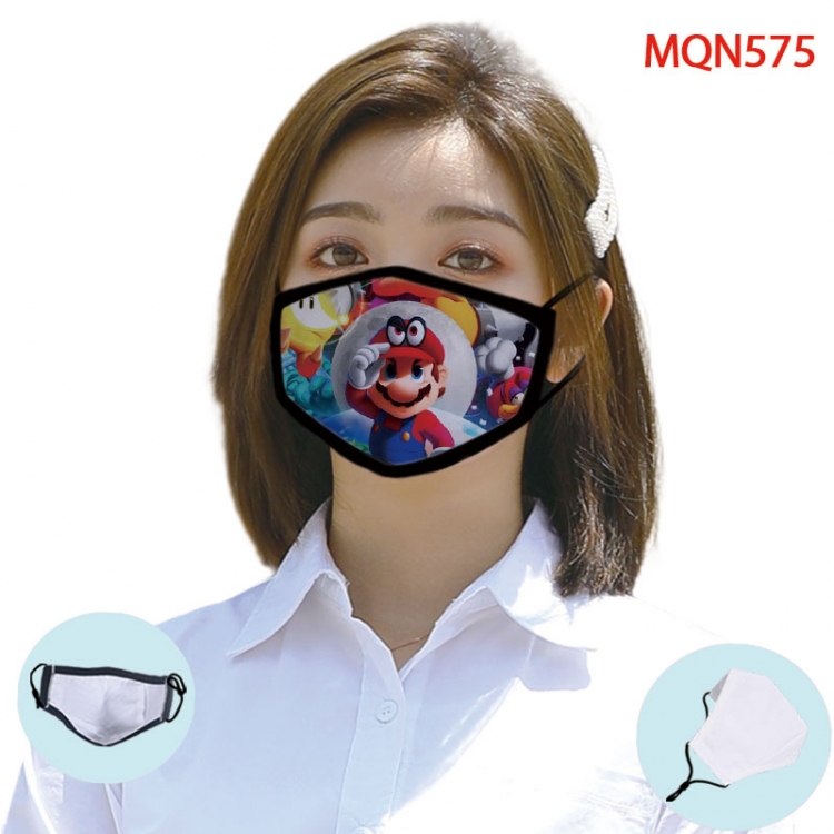 Super Mario Color printing Space cotton Masks price for 5 pcs (Can be placed PM2.5 filter,but not provided) MQN575