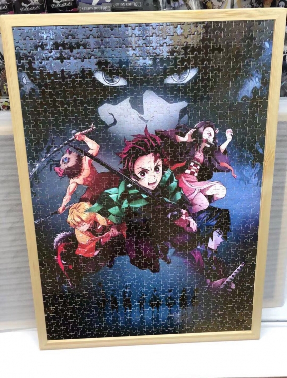 Demon Slayer Kimets  Anime surroundings poster solid wood photo frame