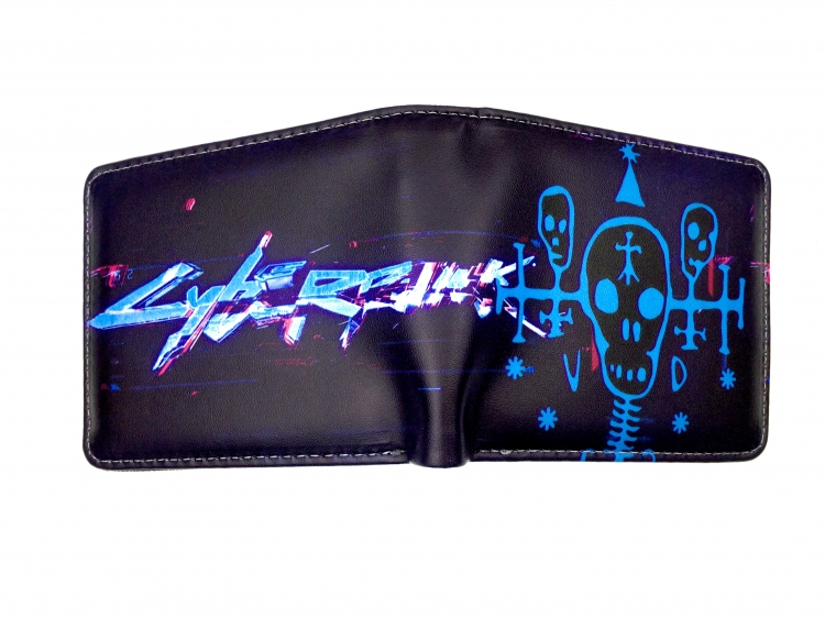 Cyberpunk 2077  Anime two fold  Short wallet 11X9.5CM 60G