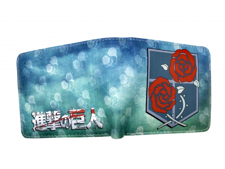 Shingeki no Kyojin Anime two fold  Short wallet 11X9.5CM 60G
