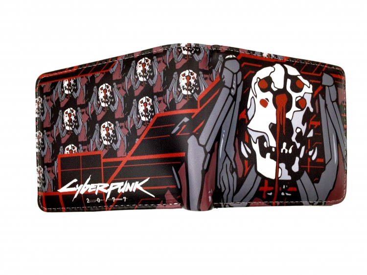 Cyberpunk 2077  Anime two fold  Short wallet 11X9.5CM 60G