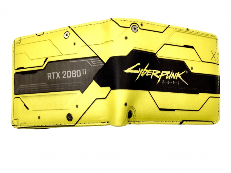 Cyberpunk 2077  Anime two fold  Short wallet 11X9.5CM 60G