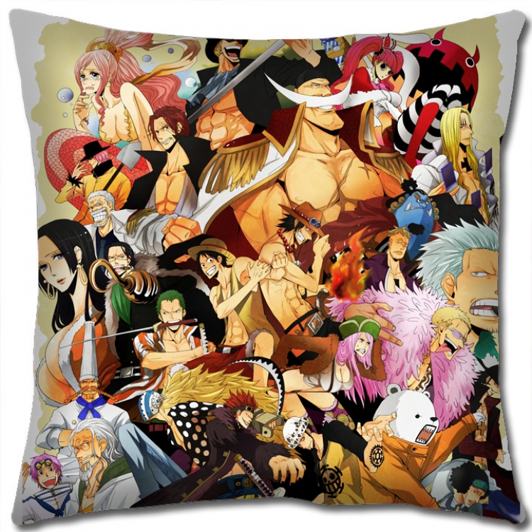 One Piece Anime square full-color pillow cushion 45X45CM NO FILLING H1355