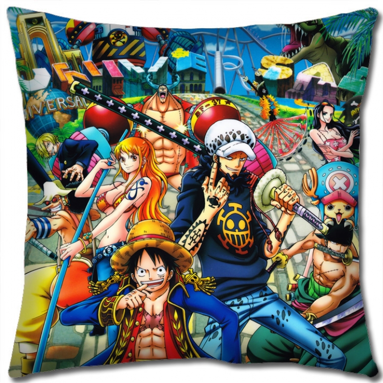 One Piece Anime square full-color pillow cushion 45X45CM NO FILLING H1356