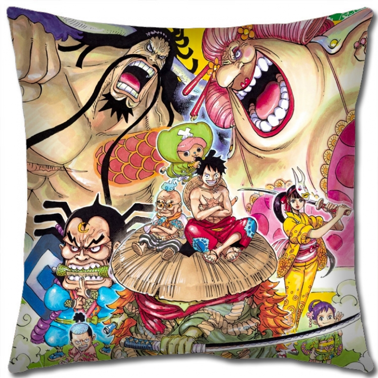 One Piece Anime square full-color pillow cushion 45X45CM NO FILLING H1369