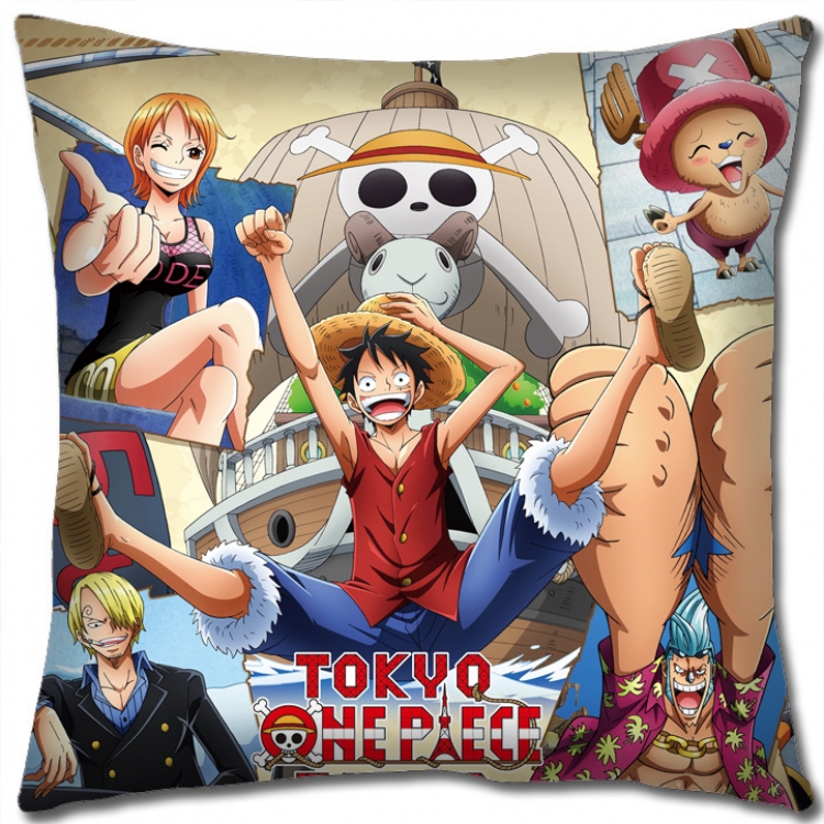 One Piece Anime square full-color pillow cushion 45X45CM NO FILLING H1357