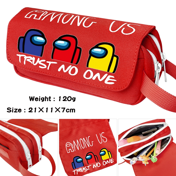 Among usWaterproof nylon double-layer pencil bag case wallet