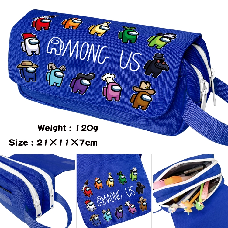 Among usWaterproof nylon double-layer pencil bag case wallet