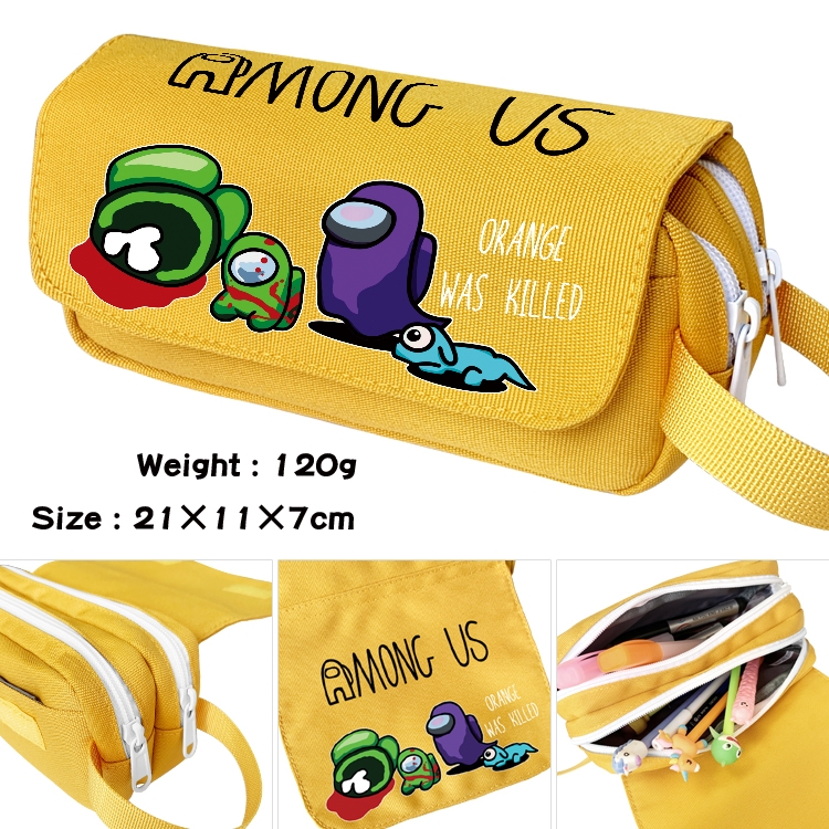 Among usWaterproof nylon double-layer pencil bag case wallet