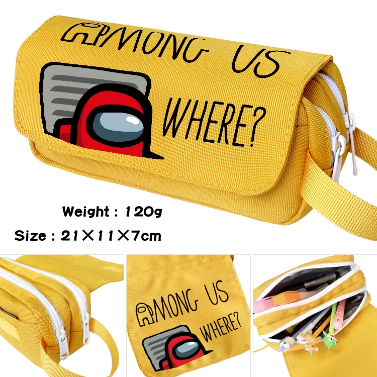 Among usWaterproof nylon double-layer pencil bag case wallet