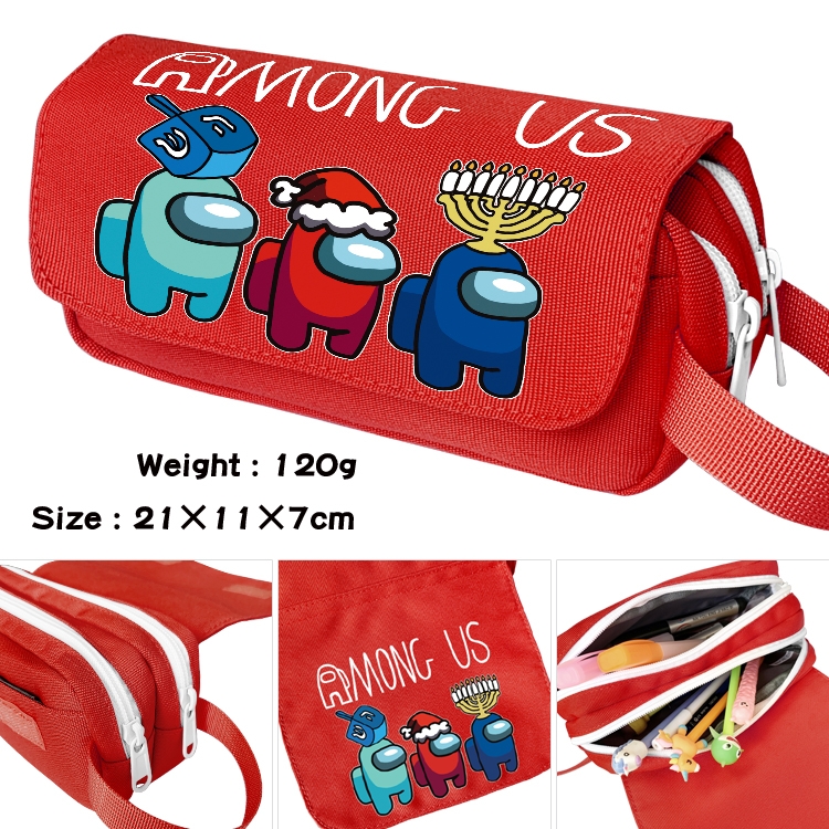 Among usWaterproof nylon double-layer pencil bag case wallet